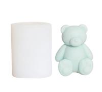Moule multi-usage en silicone en forme d'ours pour l'artisanat de savon parfumé et articles décoratifs, facile à démouler et à nettoyer, moule en silicone pour petites figurines