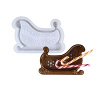 Moule multifonction en résine de silicone robuste en forme de traîneau pour castes époxy et décoration de la maison, fournitures artisanales, décoration festive