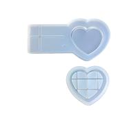 Moule multifonction en silicone en forme de cœur, parfait pour la création de savon en résine et de boîtes cadeaux décoratives, étui de rangement en résine, outil de moulage