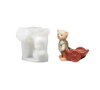 Moule multifonction en silicone en forme d'ours pour support et pot de fleurs - Outil de bricolage unique