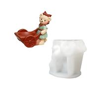 Moule multifonction en silicone en forme d'ours pour support et pot de fleurs - Outil de bricolage unique