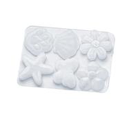 Moule multifonction en silicone pour accessoires avec pattes rotatives et formes florales et marines pour résine
