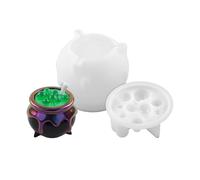 Moule multifonction en silicone pour chaudron d'Halloween, convient pour les pots à bonbons, les projets artistiques en résine et les fêtes à thème, moule à bonbons d'Halloween