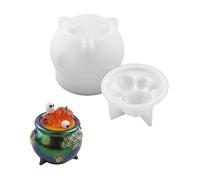 Moule multifonction en silicone pour chaudron d'Halloween, convient pour les pots à bonbons, les projets artistiques en résine et les fêtes à thème, moule multifonction en silicone en forme de