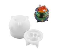 Moule multifonction en silicone pour chaudron d'Halloween, convient pour les pots à bonbons, les projets artistiques en résine et les fêtes à thème, moule à bonbons d'Halloween