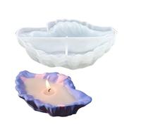 Moule multifonction en silicone pour plâtre parfumé - Moule en silicone robuste pour l'artisanat de belles assiettes ondulées et bougeoirs