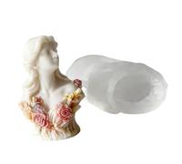 Moule multifonction en silicone robuste en forme de statue de divinité, accessoire de maison pour plâtre, fournitures artisanales robustes, outil artistique, moule artistique pour détails fins