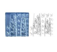 Moule multifonction en silicone transparent pour sculpter des ongles pour créer un beau motif floral en résine et des accessoires de salon de manucure