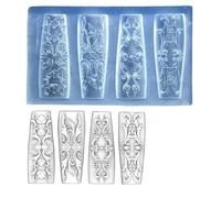 Moule multifonction en silicone transparent pour sculpter des ongles pour créer un beau motif floral en résine et des accessoires de salon d'art des ongles