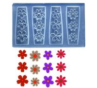 Moule multifonction en silicone transparent pour sculpter des ongles pour créer un beau motif floral en résine et des accessoires de salon d'art des ongles