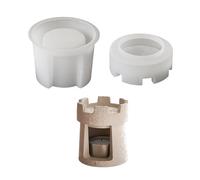 Moule multifonctionnel en silicone en forme de château, moules pour brûleurs d'huiles essentielles, moule à texture facile à démouler