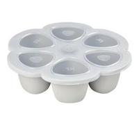 Béaba Multiportions silicone premium – 6x150 ml, four et micro-ondes, couvercle hermétique, gris