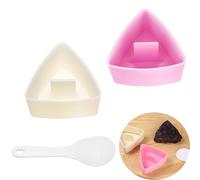Moule Onigiri,2 Pièces Moule Onigiri Triangle,Sushi Maker, Appareil A Sushi,Antiadhésifs Sushi Maker Avec Cuillère,Réutilisable Kit Moule À Boules De Riz,pour Camping Familial,Pique Nique,Cuisine.