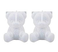 Moule ours en Silicone 2 pièces, moule ours en peluche 3D en Silicone réutilisable pour bougie savon résine époxy moulage Fondant chocolat