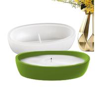 Moule ovale en résine pour bol - Moule en silicone de 17,2 cm, forme de moulage époxy, plateau de moulage pour béton, plateau de rangement pour bijoux, plateau de rangement de maquillage | Bougeoir en