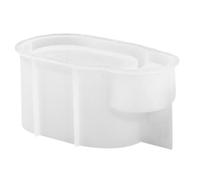 Moule Ovale en Silicone pour Bricolage, Fente à Allumette | Finition Lisse, Démoulage Facile, pour Résine, Plâtre et Cire, Création Diy, Blanc