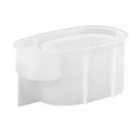 Moule Ovale en Silicone pour Bricolage, Plateau Trou Allumette | Blanc, Usage DIY et Projets Créatifs, Matériau Silicone, Forme Ovale, Facile à Utiliser