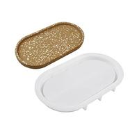 Moule ovale en silicone pour cendrier, ciment et plâtre, résine époxy, pour loisirs créatifs, décoration d'intérieur, moule à ciment