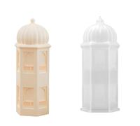 Moule pagode facile à démouler pour la maison et les événements, résistant aux hautes températures, ornement de bureau, châteaux, pagodes, moule en silicone