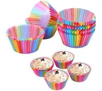 Moule Papier Muffin Lot de 300 caissettes à cupcakes colorées arc-en-ciel, résistantes la graisse, for muffins, boîtes cuisson, moules gâteaux fête mariage, outils pâtisserie for maison