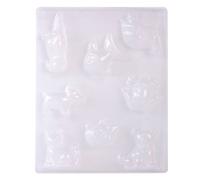 Moule: Parade D'animaux, 8 Motifs, 3,5 - 8,5cm, Taille: 23,2x18,3cm