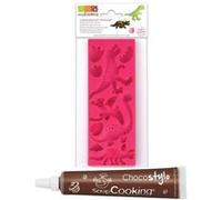 Moule pâte à sucre Dinosaures + 1 Stylo chocolat Multicolore G
