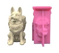 Moule polyvalent en silicone pour béton - Vase en forme de collie pour concevoir un vase et un support de moule