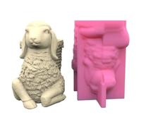 Moule polyvalent en silicone pour béton, vase en forme de mouton pour concevoir un vase et un support de pot de fleurs