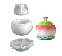 Moule polyvalent en silicone pour l'organisation des tasses, des bijoux, plateau de rangement avec couvercle, souple, ne colle pas et support en résine facile à démouler