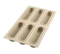 Moule - Pop Eclair - Silicone - Beige - 6 cavités - 13 x 3,8 x 2,8 cm