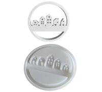 Moule portable flexible pour la fabrication d'ornements en forme de maison, artisanat, fabrication de cadeaux, résine, plâtre, architecture, silicone