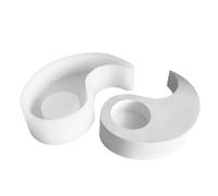 Moule porte-bougie en silicone - Fournitures de moules artisanaux, bâton de bougie Yin et Yang | Ciment Vessel en silicone, art artisanal parfumé, Tai Chi, bougie créative pour la décoration