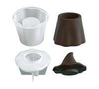 Moule Pot Halloween - Moule Résine Époxy pour Boîte de Stockage Bonbons avec Couvercle | Silicone Réutilisable pour Tasses Bougies Organisateurs Résine Décorations Halloween Contenants