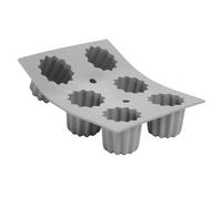 Moule pour 6 mini cannelé en silicone elastomoules 21.00x18.00 cm