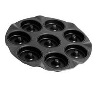 Zenker 7426 Moule à beignets 8 empreintes, moule pour 8 beignets, moule à gâteaux individuels, moule à gâteaux, Acier inoxydable, Noir, 33 cm