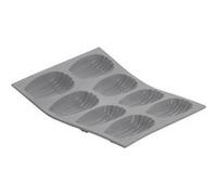 Moule pour 8 mini madeleine en silicone elastomoules - De Buyer - Gris - Silicone gris G