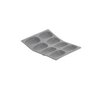 De Buyer Plaque à 8 madeleines Elastomoule en mousse de silicone 21 x 17,6 cm Gris