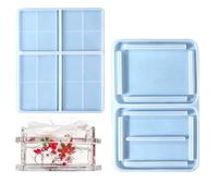 Moule pour boîte à mouchoirs en résine - Boîte de moulage en silicone transparent - Récipient de serviette en époxy | Moule artisanal avec couvercle, porte-bibelots faits à la main, étui de rangement