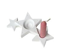 Moule pour bougeoir pratique avec des motifs triples étoiles | Avec trois étoiles interconnectées pour la création de bougeoirs faits à la main et les projets de décoration de la