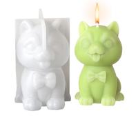 Moule Pour Bougie Chien - Moules à Béton Décoratifs pour Bureau - Forme Décorative 3D En Silicone Pour Plâtre Et Outil De Moulage Déco Intérieure