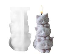 Moule pour bougies d'animaux - Forme artisanale de chats mignons, forme de moulage anti-adhésive durable | Détail en silicone souple, avantage de création facile, idéal pour les débutants, sa