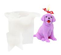 Moule pour bougies de chien - Silicone alimentaire | Pochoir en fonte pour chiots | Ustensile anti-adhésif pour savon chocolat et travaux manuels