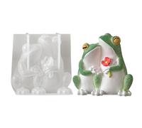 Moule pour bougies de grenouille, moule en silicone 3D pour figurines de grenouille - Pour plâtre d'aromathérapie, savon argile, plâtre, résine, artisanat, décoration maison, famille, amis, fêtes