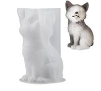 Moule pour bougies de loup | Moules en silicone pour bougies avec motif de loup assis, beaux moules faits à la main pour faire des bougies en plâtre, art en résine, plâtre, décoration