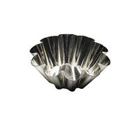 Moule pour brioche à fond plat avec 10 côtés métal 8x8 cm