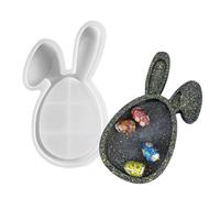Moule pour cendrier de lapin - Moule en silicone pour plateau de lapin de Pâques, moule en résine époxy en silicone | Moule fourchette à bijoux en forme de C