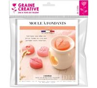 Moule pour fondants à bougie - Graine créative - Coeurs - 4 pièces - Fabriqué en France