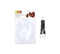 Moule pour Oeuf en chocolat + Stylo de glaçage noir