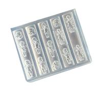 Moule pour ongles, Moule de conception d'art d'ongle Silicone avec des sculptures for bijoux à breloques manucure ange scintillement