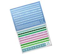 Moule pour ongles, Moules multicolores d'art d'ongle du silicone 3D for graver des modèles en refief(E)
